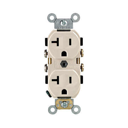 LEVITON Receptacle Lt Almond 20A CBR20-00T